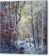 Classic Snow Scene Canvas Print