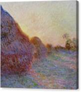 Claude Monet, Haystacks Canvas Print