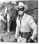 Clayton Moore In The Lone Ranger -1956-, Directed By Stuart Heisler. Canvas Print