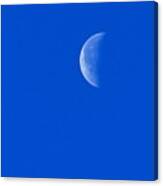 Clear Half Moon In Aquarius Canvas Print