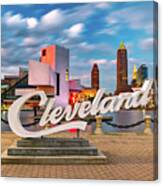 Cleveland Ohio Skyline From North Coast Harbor Canvas Print