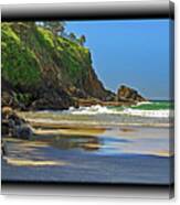 Cliffs And Sandy Beach Canvas Print