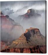 Clouds And Fog In Winter At Grand Canyon National Park Canvas Print