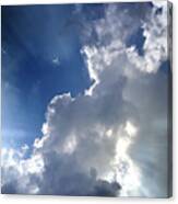 Clouds And Sun Rays Canvas Print