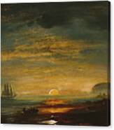 Coast Landscape With Sunset Canvas Print