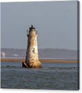 Cockspur Island Lighthouse And Breakwater Canvas Print