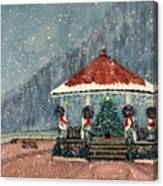 Cold Spring Gazebo Christmas Canvas Print