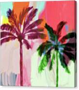 Color Burst Palm Trees 2- Art By Linda Woods Canvas Print