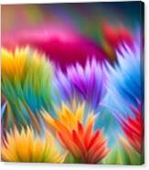 Colorful Abstract Flowers Canvas Print