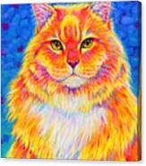 Colorful Buff Orange Tabby Cat - Cheezie Canvas Print