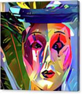 Colorful Face Mask Art Canvas Print