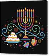 Colorful Hanukkah Canvas Print