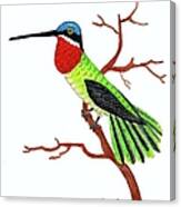 Colorful Hummingbird Day 4 Challenge Canvas Print