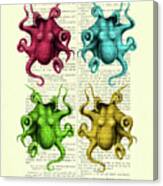 Colorful Octopus Chart Canvas Print