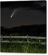Comet And Fence Canvas Print