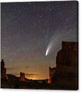 Comet Neowise From Arches National Park Canvas Print