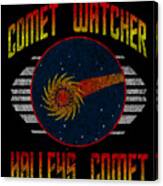 Comet Watcher Retro Canvas Print