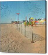 Coney Island Beachscape Canvas Print