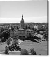 Connecticut State Capitol Building In Hartford Connecticut In Black And White Canvas Print