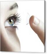 Contact Lens Use Canvas Print