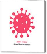 Coronavirus Cell Icon Vector Design On White Background. Canvas Print
