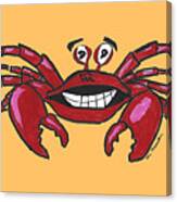 Crabby But Happy Canvas Print