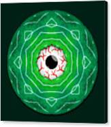Creepy Eye Staring Through A Green Hole Canvas Print