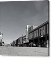 Cruising In A Covid Town Bw Canvas Print