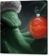 Cthulhu Claus - Happy Holidays Canvas Print