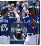 Curtis Granderson And Randal Grichuk Canvas Print