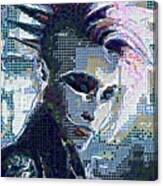 Cyberpunk Girl Abstract - 4 Canvas Print