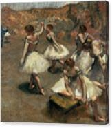 Dancers On The Stage By Edgar Degas Canvas Print