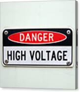 Danger: High Voltage Sign Canvas Print