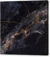 Dark Color Marble Texture, Black Marble Background Canvas Print