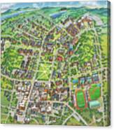 Dartmouth College Campus Map Canvas Print