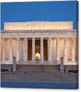 Dawn At Lincoln Memorial Canvas Print