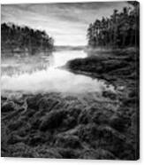 Dawn At Ovens Mouth Black And White Canvas Print