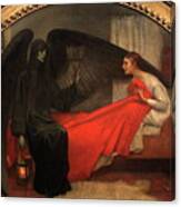 Death And The Maiden 1900 Death By Marianne Stokes Canvas Print