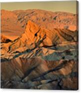 Death Valley Zabriskie Point Sunrise Panorama Canvas Print