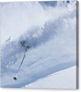 Deep Powder Skier - Snowbird, Utah - Img_5472e Canvas Print