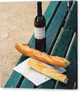 Wine And Bread Canvas Print
