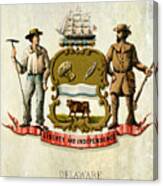 Delaware Coat Of Arms 1876 Canvas Print