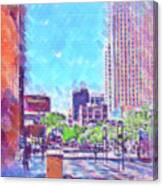 Denver 16th Street Mall In Pastel Canvas Print