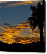 Desert Afterglow On Santa Rosa And San Jacinto Mountains In California Canvas Print