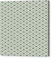 Diagonal Hishi Grid With Filled Diamond In Bone White And Slate Gray N.2299 Canvas Print