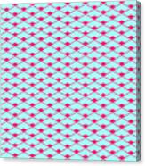 Diamond Grid With Filled Inset In Light Aqua And Raspberry Pink N.2781 Canvas Print