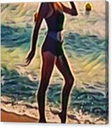 Digitail Painting Beach Canvas Print