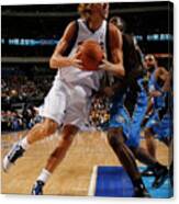 Dirk Nowitzki And Brandon Bass Canvas Print