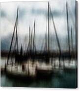 Docked Sailboats Canvas Print