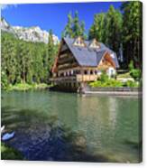 Dolomiti - Lake Of Sompunt Canvas Print